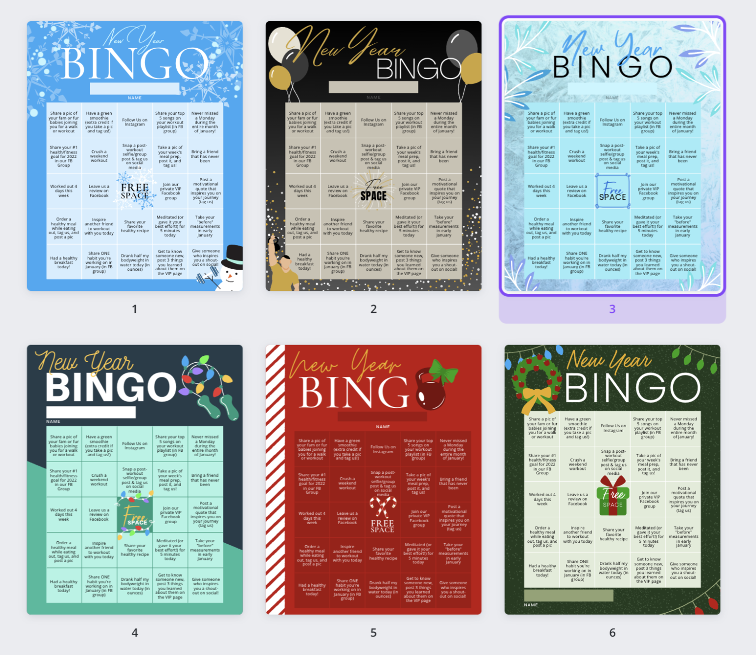 New Year Bingo 2022 Free Printable